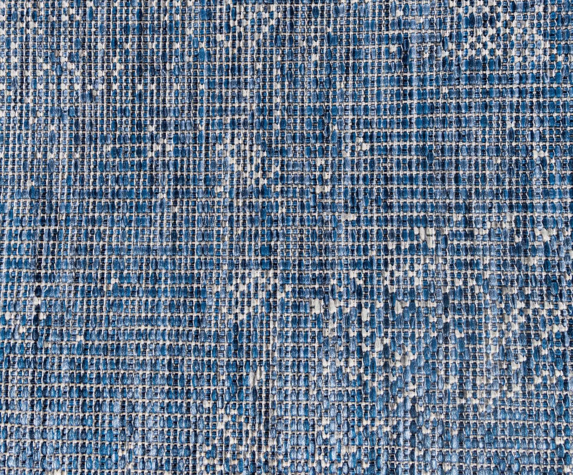 Revere Transitional Navy Blue Azure Distressed Indoor/Outdoor Rug