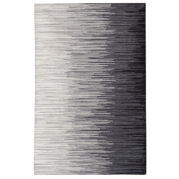 Juna Machine Washable Abstract Shaded Black White Indoor Area Rug