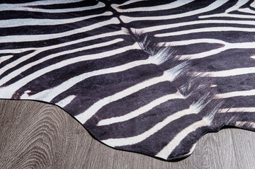 Savanna Cruelty-Free & Vegan Friendly Zebra Faux Hide Rug