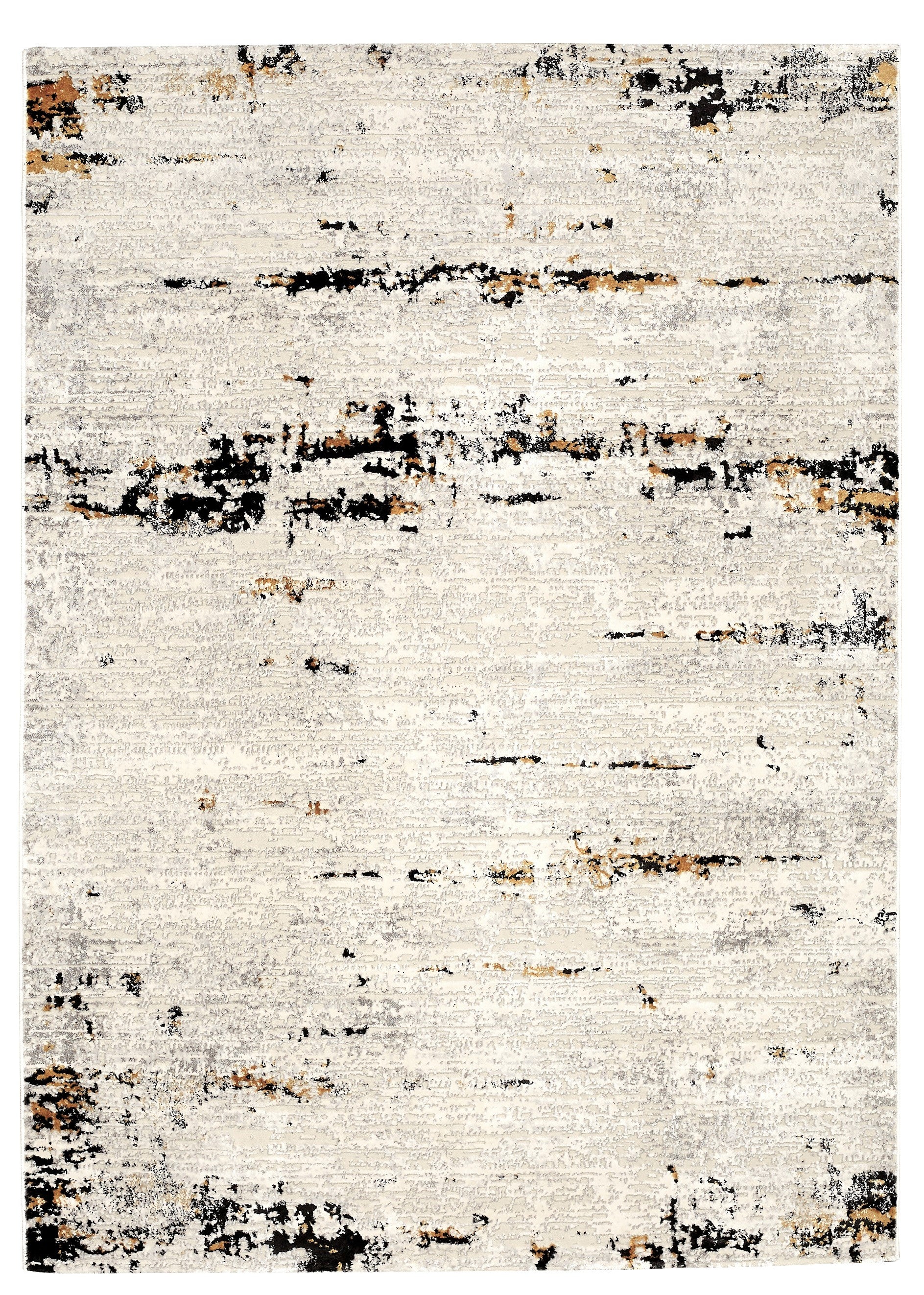 Easy Rugs Abstract Modern Contemporary Cream Gold Anthracite Rug