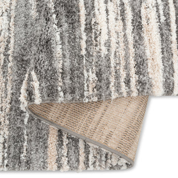Premium Shag Indoor Beige Grey Area Rug