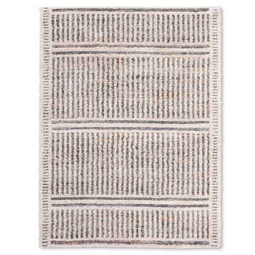 Premium Shag Indoor Ivory Grey Multi Area Rug