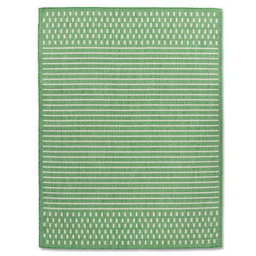 Easy Rugs Havana Modern Green Weiss Geometric Patio Outdoor Rug