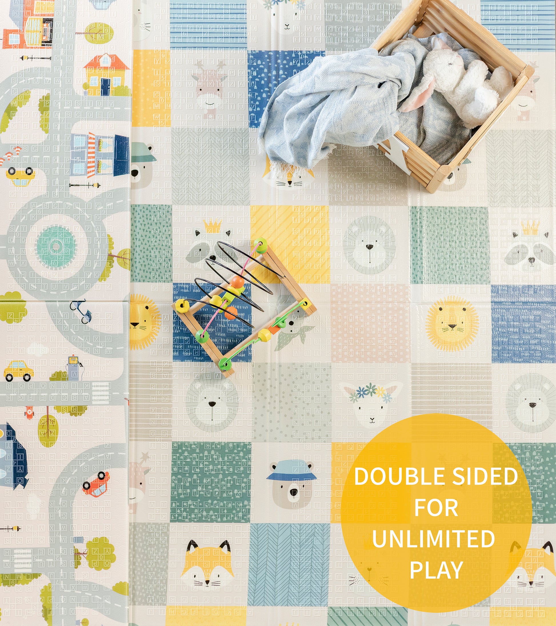 Foldable Reversible Sensory Touch Baby Play Mat
