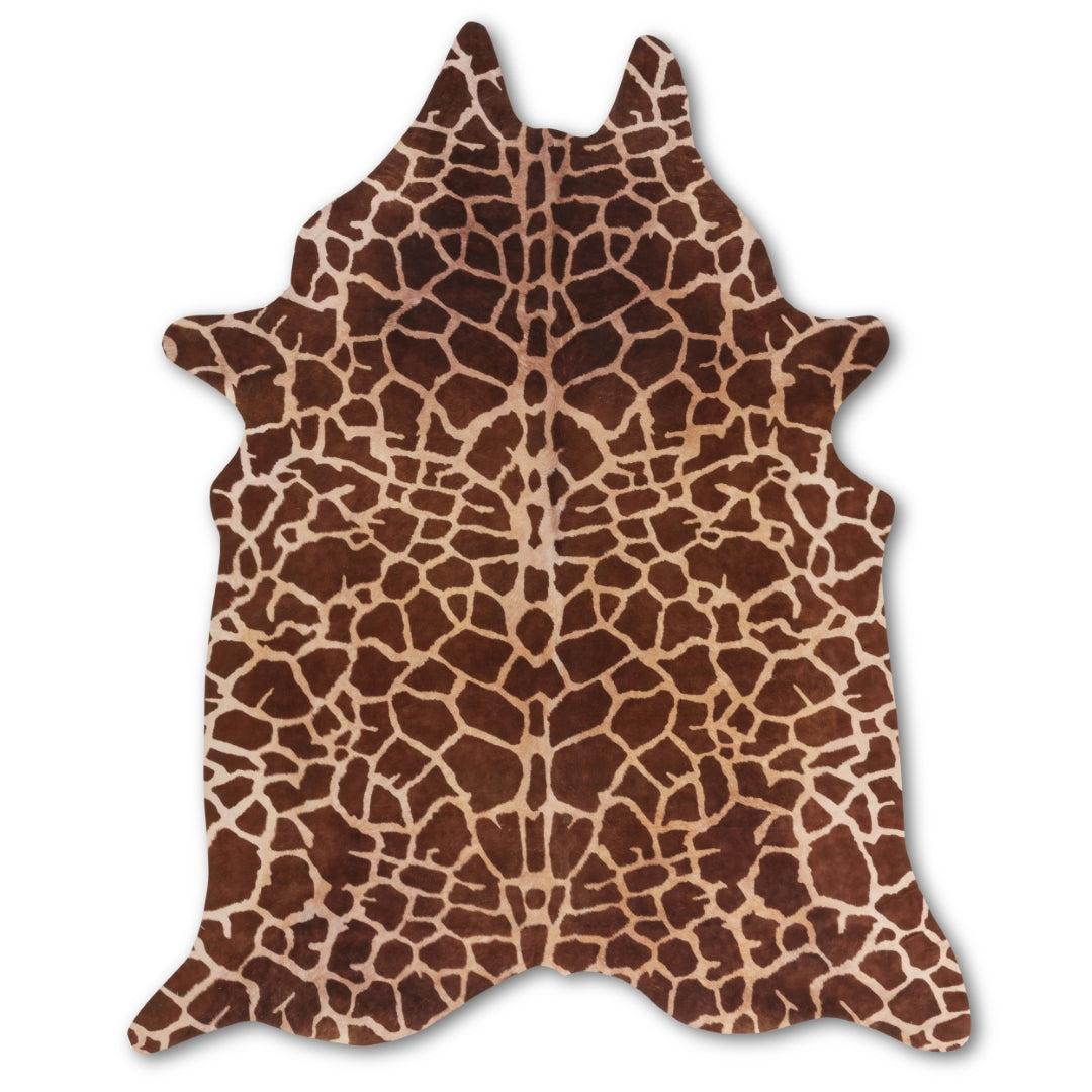 Machine Washable Giraffe Hide 3D printed faux cowhide CRUELTY FREE