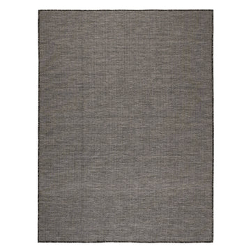 Suave Quick Dry Solid Charcoal Black Indoor/Outdoor Rug