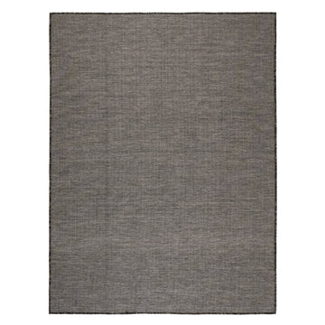 Quick Dry Solid Charcoal Black Indoor/Outdoor Rug
