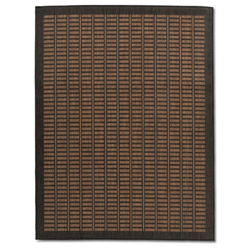Havana Modern Geometric Patterned Black Brown Patio Outdoor Rug