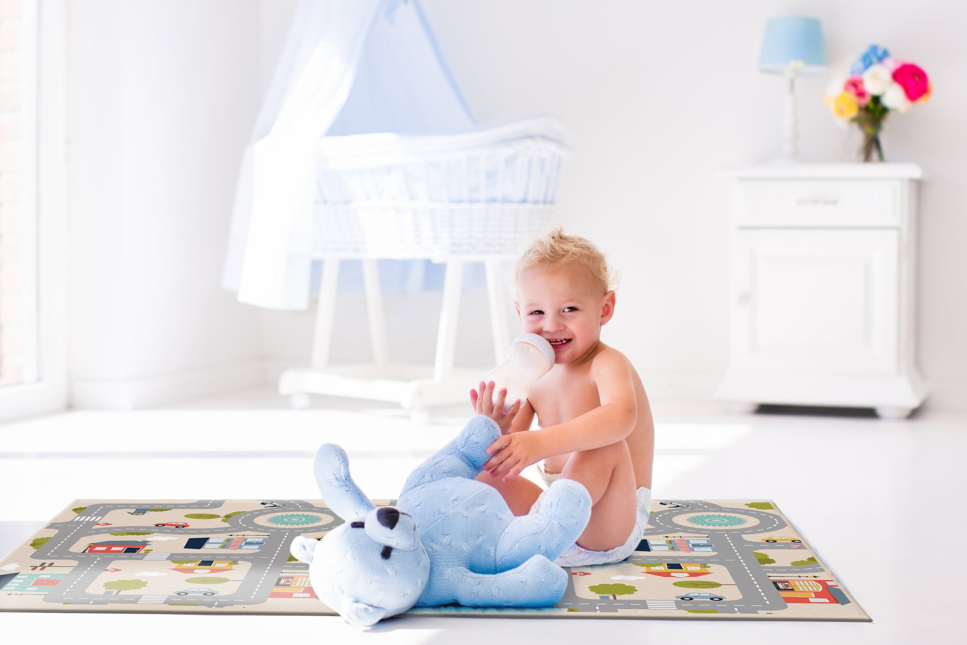 City Reversible Sensory Touch Baby Play Mat