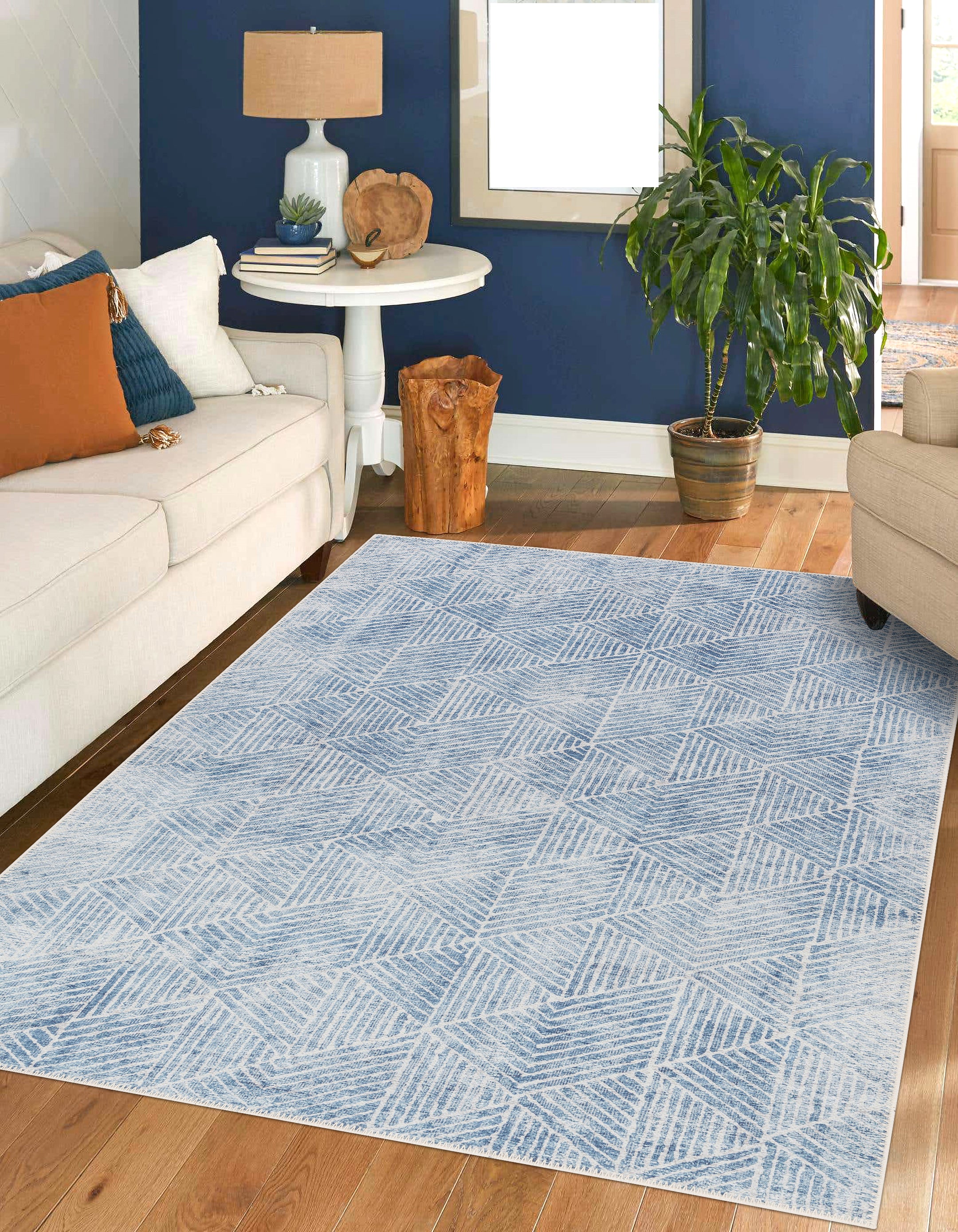 the Apartment blue Lottery 貴 Rug