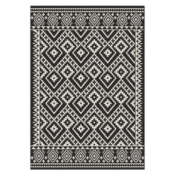 Havana Modern Moroccan Black Weiss Patio Outdoor Rug