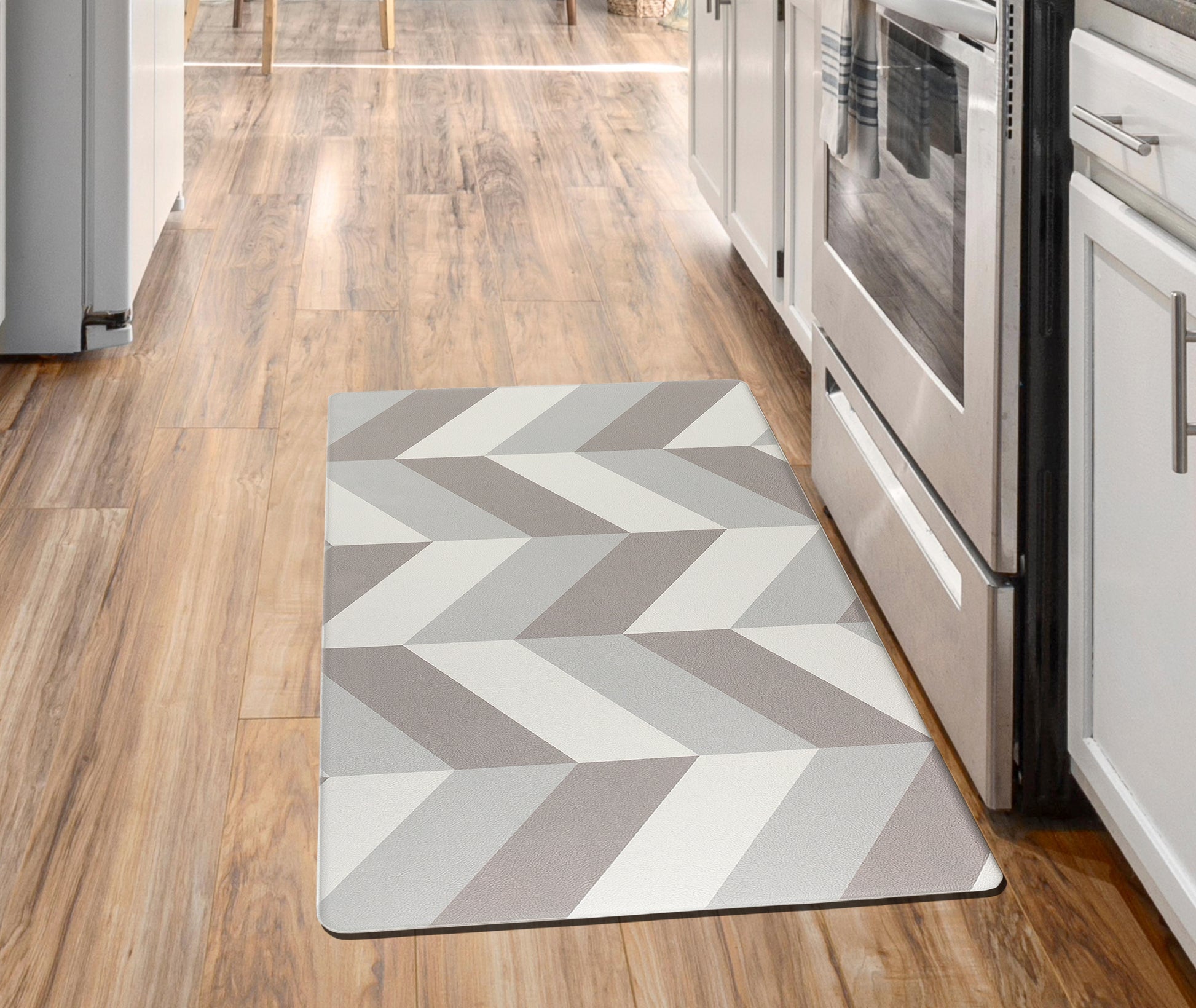 Eva Anti-Fatigue Waterproof Chevron Comfort Kitchen Mat