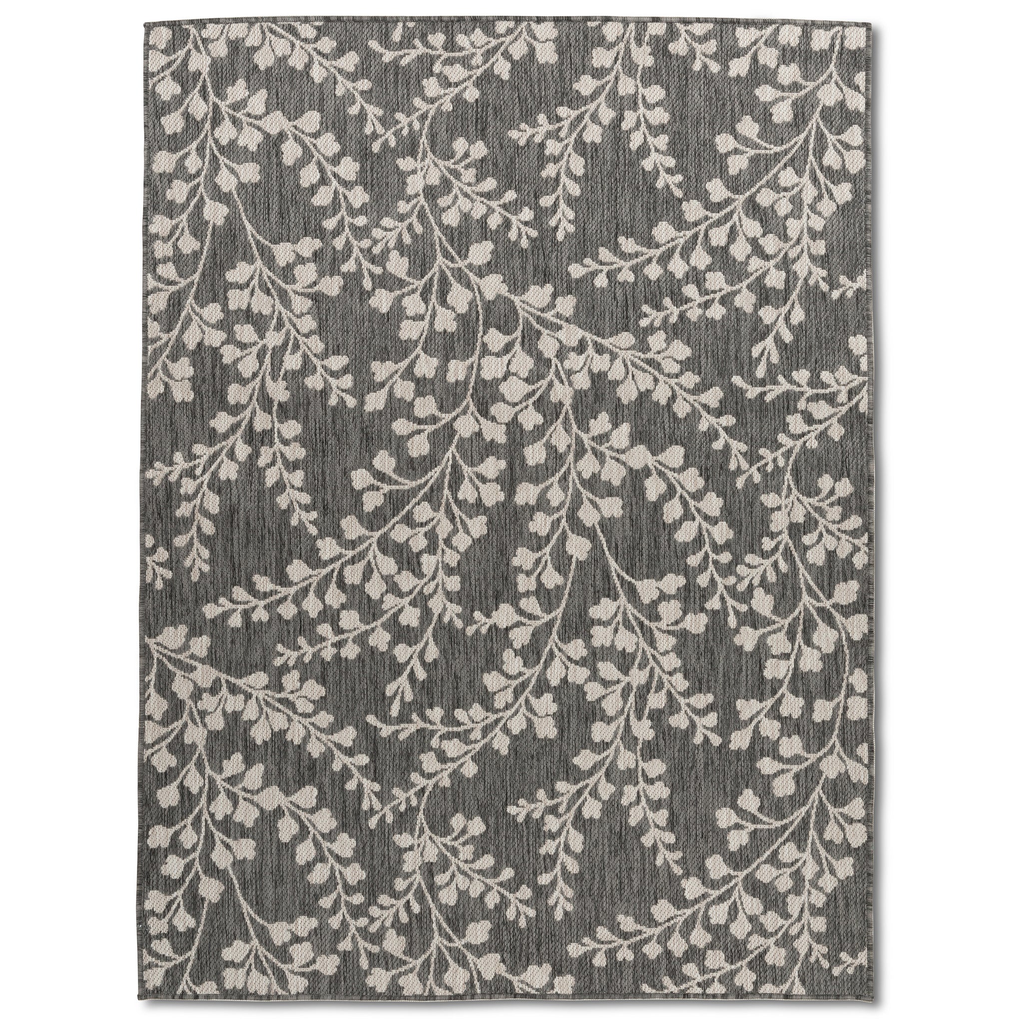 Easy Rugs Giza Reversible Quick Dry Multi Textured Flowers Patio Outdoor Rug