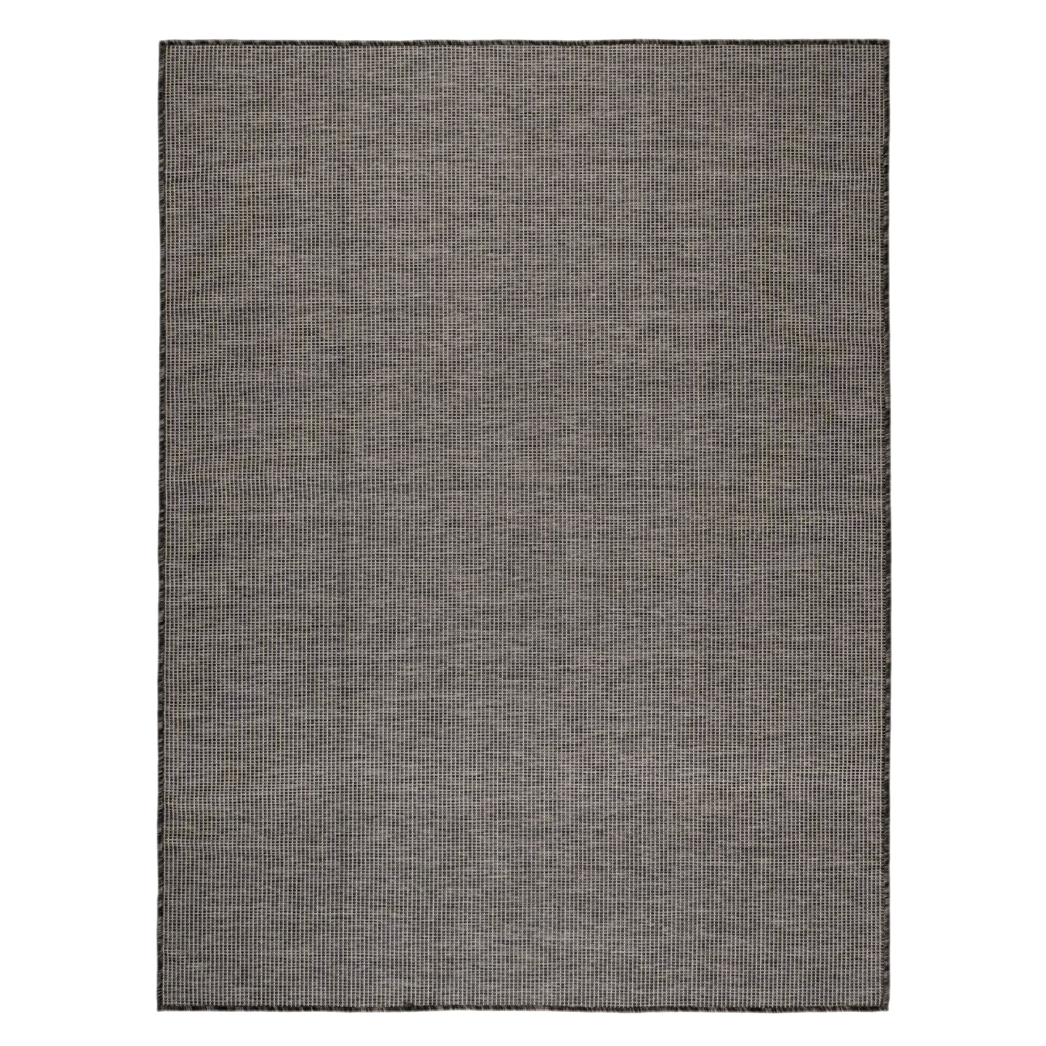 Quick Dry Solid Charcoal Black Indoor/Outdoor Rug